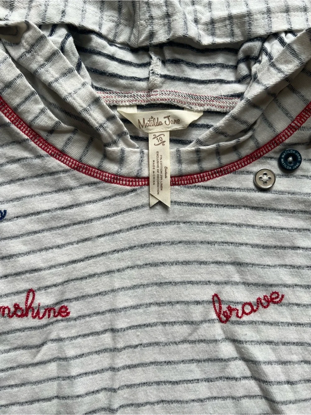 Matilda Jane Shorts and Striped Hoodie Set Girls sizes 8/10